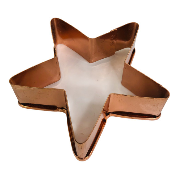 Large Heavy Copper Star Cookie Cutter - Unbranded 4" x 3.75" - Picture 6 of 10
